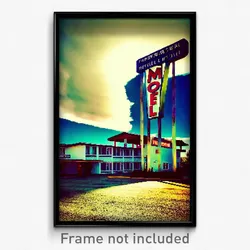 Pixel Art Poster - Tremendous Motel (8 Bit Psychedelic Trippy Video Game Print)
