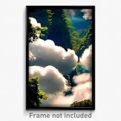 Pixel Art Poster - Stupendous Cloud Forest (8 Bit Psychedelic Video Game Print)