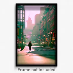 Pixel Art Poster - Ordinary City (8 Bit Psychedelic Trippy Video Game Print)