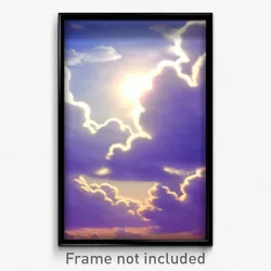 Pixel Art Poster - Cloudy Space (8 Bit Psychedelic Trippy Video Game Print)
