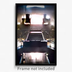 Pixel Art Poster - Monumental Boiler Room (8 Bit Psychedelic Video Game Print)