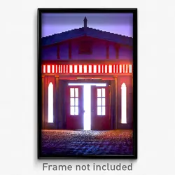Pixel Art Poster - Villainous Outbuilding (8 Bit Psychedelic Video Game Print)
