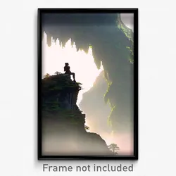 Pixel Art Poster - Heavenly Outcropping (8 Bit Psychedelic Video Game Print)