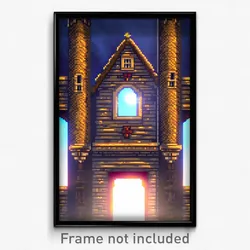 Pixel Art Poster - Coarse Nunnery (8 Bit Psychedelic Trippy Video Game Print)