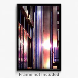 Pixel Art Poster - Metallic Hotel (8 Bit Psychedelic Trippy Video Game Print)