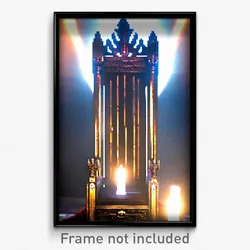 Pixel Art Poster - Dim Throne (8 Bit Psychedelic Trippy Weird Video Game Print)