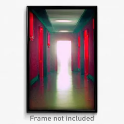 Pixel Art Poster - Red Hall (8 Bit Psychedelic Trippy Weird Video Game Print)