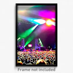 Pixel Art Poster - Alive Music Festival (8 Bit Psychedelic Video Game Print)