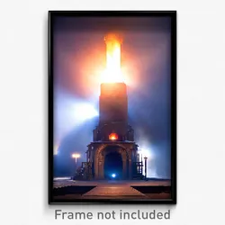 Pixel Art Poster - Monumental Furnace (8 Bit Psychedelic Video Game Print)