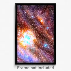 Pixel Art Poster - Distorted Nebula (8 Bit Psychedelic Trippy Video Game Print)