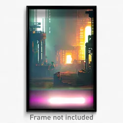 Pixel Art Poster - Smoggy Lair (8 Bit Psychedelic Trippy Weird Video Game Print)