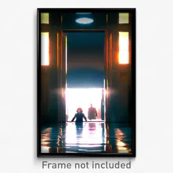 Pixel Art Poster - Reflecting Entrance (8 Bit Psychedelic Video Game Print)