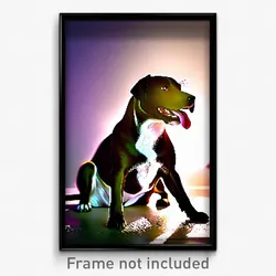 Pixel Art Poster - Measly Dog (8 Bit Psychedelic Trippy Weird Video Game Print)