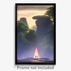 Pixel Art Poster - Faraway Dolmen (8 Bit Psychedelic Trippy Video Game Print)
