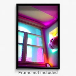 Pixel Art Poster - Plush Window (8 Bit Psychedelic Trippy Video Game Print)