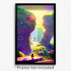 Pixel Art Poster - Whimsical Megalith (8 Bit Psychedelic Video Game Print)