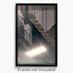 Pixel Art Poster - Simple Forgeworks (8 Bit Psychedelic Trippy Video Game Print)