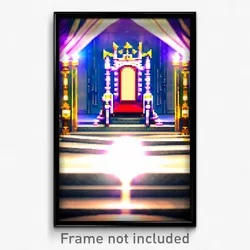 Pixel Art Poster - Unusual Throne Room (8 Bit Psychedelic Video Game Print)