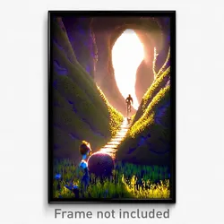 Pixel Art Poster - Neat Hollow (8 Bit Psychedelic Trippy Weird Video Game Print)