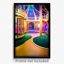 Pixel Art Poster - Whimsical Court (8 Bit Psychedelic Trippy Video Game Print)