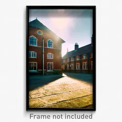 Pixel Art Poster - Harmonious Almshouse (8 Bit Psychedelic Video Game Print)