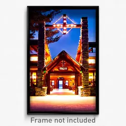 Pixel Art Poster - Famous Lodge (8 Bit Psychedelic Trippy Video Game Print)