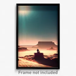 Pixel Art Poster - Lost Mesa (8 Bit Psychedelic Trippy Weird Video Game Print)