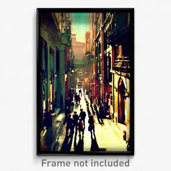 Pixel Art Poster - Busy Ghetto (8 Bit Psychedelic Trippy Weird Video Game Print)