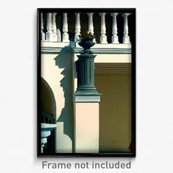 Pixel Art Poster - Mellow Balustrade (8 Bit Psychedelic Trippy Video Game Print)