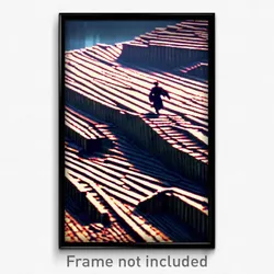 Pixel Art Poster - Cool Trenches (8 Bit Psychedelic Trippy Video Game Print)