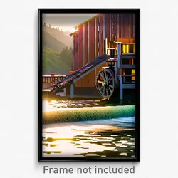 Pixel Art Poster - Wavy Mill (8 Bit Psychedelic Trippy Weird Video Game Print)