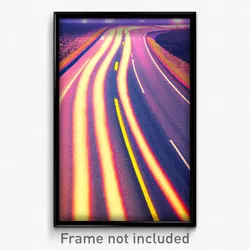Pixel Art Poster - Stylish Road (8 Bit Psychedelic Trippy Video Game Print)