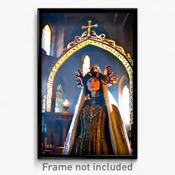 Pixel Art Poster - Elaborate Friary (8 Bit Psychedelic Trippy Video Game Print)