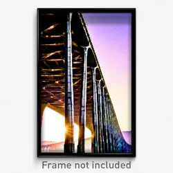 Pixel Art Poster - Webbed Viaduct (8 Bit Psychedelic Trippy Video Game Print)