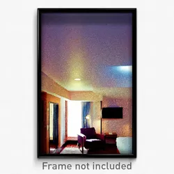 Pixel Art Poster - Unnatural Hotel Room (8 Bit Psychedelic Video Game Print)