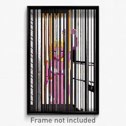 Pixel Art Poster - Metallic Jail (8 Bit Psychedelic Trippy Video Game Print)