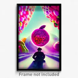 Pixel Art Poster - Fruity Ego Death (8 Bit Psychedelic Trippy Video Game Print)