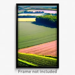 Pixel Art Poster - Simplistic Fields (8 Bit Psychedelic Trippy Video Game Print)