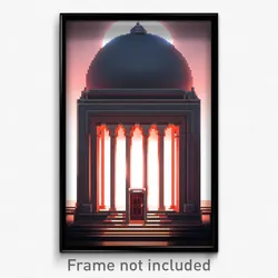 Pixel Art Poster - Smooth Mausoleum (8 Bit Psychedelic Trippy Video Game Print)