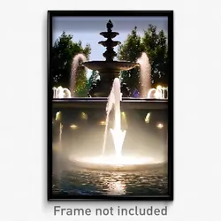 Pixel Art Poster - Well Made Fountain (8 Bit Psychedelic Video Game Print)