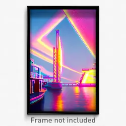 Pixel Art Poster - Imperfect Cruise (8 Bit Psychedelic Trippy Video Game Print)