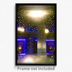 Pixel Art Poster - Starry Boiler Room (8 Bit Psychedelic Video Game Print)