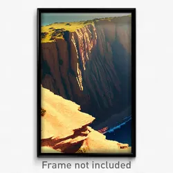 Pixel Art Poster - Nice Cliff (8 Bit Psychedelic Trippy Weird Video Game Print)