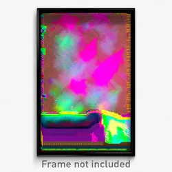 Pixel Art Poster - Glitchy Journal (8 Bit Psychedelic Trippy Video Game Print)