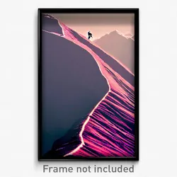 Pixel Art Poster - Velvety Ridgeline (8 Bit Psychedelic Trippy Video Game Print)