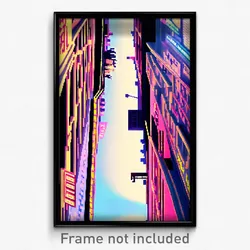 Pixel Art Poster - Anime Like Boulevard (8 Bit Psychedelic Video Game Print)