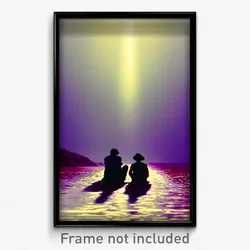 Pixel Art Poster - Faraway Country (8 Bit Psychedelic Trippy Video Game Print)