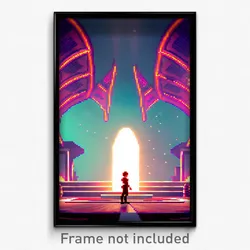 Pixel Art Poster - Elaborate Isthmus (8 Bit Psychedelic Trippy Video Game Print)