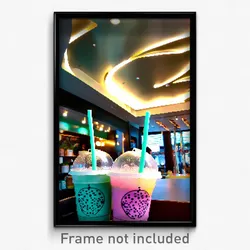 Pixel Art Poster - Pleasant Bubble Tea (8 Bit Psychedelic Video Game Print)