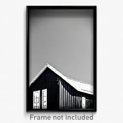 Pixel Art Poster - Black And White Gable (8 Bit Psychedelic Video Game Print)